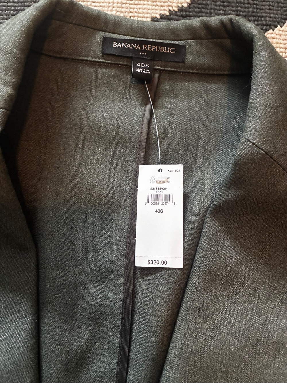 Banana Republic Olive Green Sport Coat Blazer - Picture 7 of 11